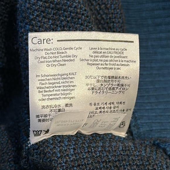 Smartwool sz M blue merino long sleeve Men's Sweater great pre owned condition - Picture 6 of 6